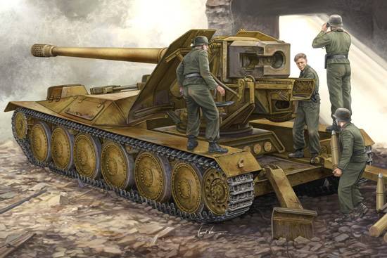 Bandai Model Gundam Rg - 12,8cm PAK 44 Waffenträger Krupp 1