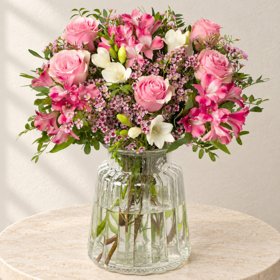 Funko Pop Protector - Pink Roses and Freesias